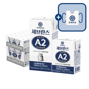 컵홀더 연세우유 세브란스 A2단백우유멸균 24팩 2개 - 총 48팩, 125ml 24개+180ml 24개★컵홀더★, 125ml