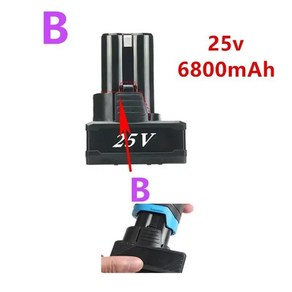 전동 공구용 범용 충전식 리튬 배터리 전기 스크루 드라이버 전기 드릴 리튬 이온 배터리 V25 v 6800mAh 신, 25V 6800mAh-B, 01 25V 6800mAh-B