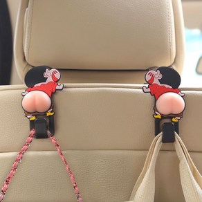 Car Hook Character Cute Shinchan Butt Welsh Corgi Doraemon Multipurpose Backseat Car Hook Hanger Chair Hook, 2 pcs