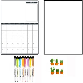 A3 사이즈 자석스케쥴 보드 2종 + 마카 8종 + 선인장 6종 세트