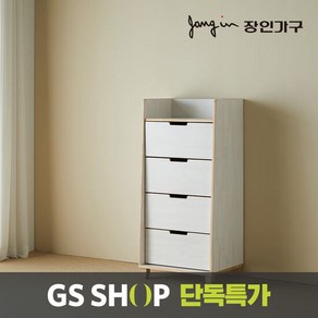 장인가구 원더 틈새 드레스룸 원목 4단 옷서랍장 600, 색상:스테디 내추럴