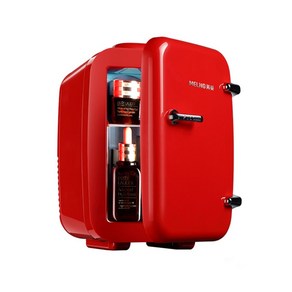 찍돌 미니냉장고 소형 캠핑 화장품 냉장고 원룸 음료 술 차량용, BB. 4리터 레드
