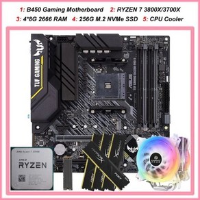 AMD RYZEN 7 3800X 3700X HUANANZHI A600 CPU 쿨러 32G DDR4 256 RAM 탑 게임 세트 B450 2666 마더 보드, [01]Contact fo othes, 1개