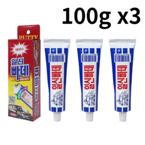 일신 차량 보수용 빠데, 100g, 3개