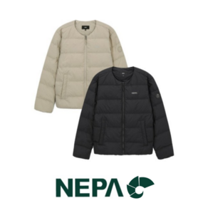 [백화점 매장판] 네파 NEPA 넥리스 패딩자켓 이너패딩 다운자켓 봄 가을 간절기 겨울 라운드넥 집업 풀집업 경량다운 패딩