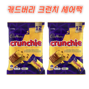 캐드버리 크런치 초콜릿 12팩 Cadbuy Cunchie Chocolate Shaepack, 2개, 180g