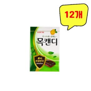 롯데 목캔디 허브민트 오리지널, 38g, 12개