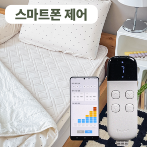 [스마트 IOT] 전자파없는 5세대 그래핀 탄소매트 워셔블, IOT 슈퍼싱글, 아이보리