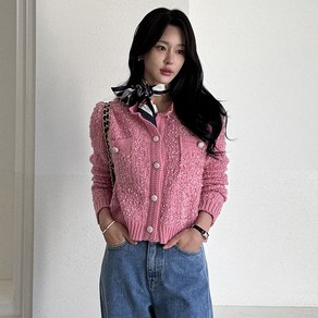 [모리스커밍홈] 보석버튼 부클 트위드 가디건_M2501CD002A