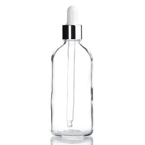 실버 뚜껑 100ml 스포이드 투명 공병 향수용기, 1개