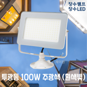 장수램프 LED 투광등 투광기 30W 50W 70W 100W 블랙 화이트(방수등급IP67) 간판등 야외조명등(주광색 전구색)백광산업안전, 1개