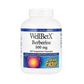 내츄럴팩터스 베르베린 WellBetX Bebeine 500mg 120캡슐, 1개, 120정