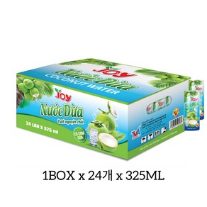 JOY COCONUT WATER 베트남 조이 코코넛 워터/코코넛 펄프 주스, 325ml, 24개