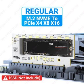 데스크탑 PC용 64Gbps 확장 카드 2280/60/40/32 SSD를 지원하는 M.2 NVMe SSD-PCIe 4.0 어댑터, 01 NO RGB