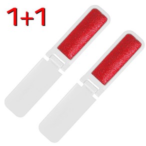 [2개 1세트 묶음] 휴대용 (접이식 옷솔 A타입 1P+1P=총2P) 포켓형 의류 코트 털 옷 브러쉬 먼지제거기 먼지털이 솔, 화이트 1P + 화이트 1P