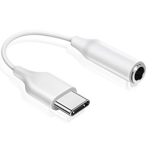 USB C to 3.5mm 헤드폰 잭 어댑터 타입 Aux 오디오 동글 이어폰 삼성 갤럭시 S22 S21 S20 노트20 A7, 화이트, 2) 화이트, 1개