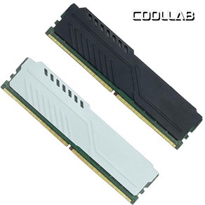 쿨랩 램방열판 DDR5 DDR4 겸용 무각인 방열판 램 시금치램 P, 블랙, 1개