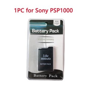 Sony용 충전식 리튬 이온 배터리 Sony PSP1000 콘솔 컨트롤러 충전기 게임 패드 교체 배터리 팩 3.6V 3600mAh, [01] 1PC, 1개