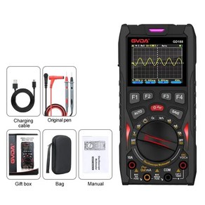 추천 GVDA 디지털 오실로스코프 파형 저장 장치가 있는 신호 발생기 50 MS/s 샘플링 속도 12MHz 아날로그 대역폭 멀티미터 테스터 (01 GD188), 1개