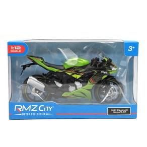 오토바이다이캐스트 프라모델 미니카 전시용 RMZ 1/12 가와사키 닌자 ZX6R 합금 다이캐스트 스포츠 오토바, 02 Geen (Box), 한개옵션1