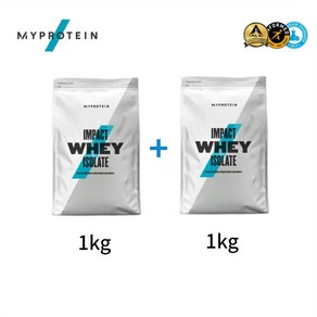 마이프로틴 아이솔레이트 1kg + 1kg 단백질 보충제 8가지 맛, 솔티드 카라멜, 초콜릿 스므스, 2개