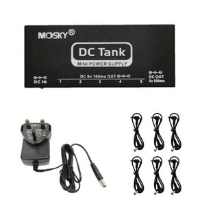 Mosky DC Tank 9V 기타 페달 전원 공급 장치 6 이펙트 페달 용 절연 출력 미니 기타 액세서리