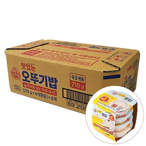 맛있는오뚜기밥 210Gx4입오뚜기 BOX(6), 210g, 24개, 24개