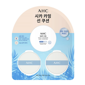 AHC 세이프온 시카 카밍 선쿠션 본품 25g + 리필2개, 1개