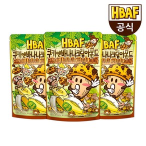 [바프(길림양행)] [본사직영] 바프 쿠키앤바나나크림 아몬드 190g 3봉 세트, 3개
