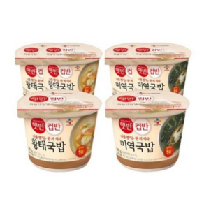 CJ제일제당 컵반 미역국밥 167g x 3p + 황태국밥 170g x 3p, 1세트