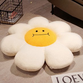 아트조이 스마일 데이지 쿠션 사무실 차량용 애착 방석 허리 등받이 쿠션 (2colos), 스마일 데이지 쿠션 A