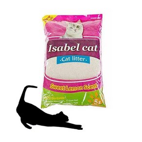 Tabby 이사벨 고양이모래 레몬향 / 벤토나이트, 1개, 5L