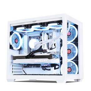 몬스타 가츠 AMD 7800X3D RTX 4070 Ti SUPER 32G 게이밍컴퓨터 파이안 C7W, WHITE, 1TB, 32GB, Fee DOS