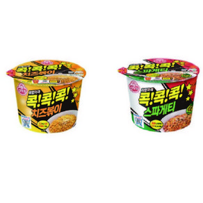 오뚜기 치즈볶이 큰컵6개+스파게티 큰컵6개 (총12개) 컵라면 큰사발 콕콕콕