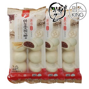 [맘스킹]밀원본가 HACCP 안흥찐빵 10개(500g)x3세트-수입팥, 500g, 3개