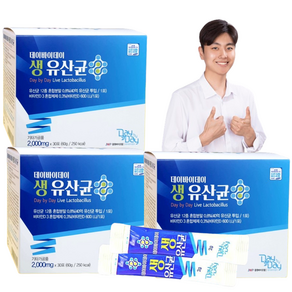 데이바이데이 생유산균 장건강 쾌변 맛있는 요구르트맛 2500억CFU이상 (1포 40억), 30개, 2000mg