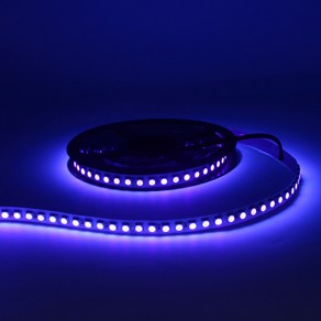 살균등 5/12/24V 395 리본 형광 블랙 자외선 LED 테이프 UV 5050 스트립 파티 405nm 램프 DJ 조명 보라색, 1cm, DC12V 60LEDS-M, 1개
