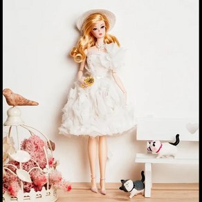 16 BJD 인형 옷 수제 고급 맞춤형 웨딩 드레스 바비 옷 의상 가운 11.5 인치 인형 액세서리 소녀 장난감, [24] dess only 102, 1개
