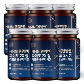 자연바름 NMN 엔엠엔 파이토 2X 정 리포좀 글루타치온, 6개, 30정