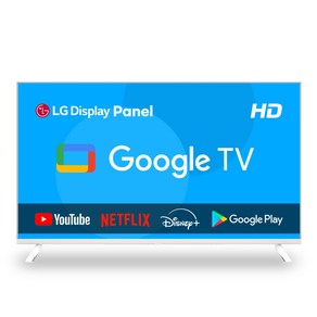 이브이 32인치 81cm HD 스마트 구글TV 화이트 LG패널 에너지효율 1등급, 81cm(32인치), EV320H_WGLSM, 스탠드형, 고객직접설치