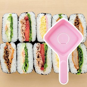 사각 김밥 만들기 틀 사각 주먹밥 오니기리 무스비 메이커, 1개, 러블리핑크