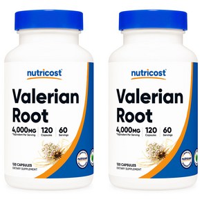 뉴트리코스트 쥐오줌풀 뿌리 Valeian Root 500mg 120캡슐, 120정, 2개