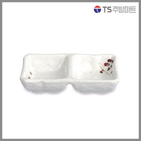 [돌산멜라민] 살구 특쌍초장 - 소스 종지 볼 초장 (식당용 업소용), 1개, 아이보리 (DS-6774)