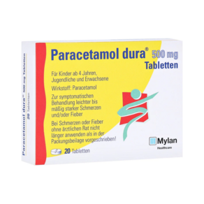 [독일 내수 정품](파라세타몰)PARACETAMOL dua 500 mg Tabletten 20St, 1개, 20정