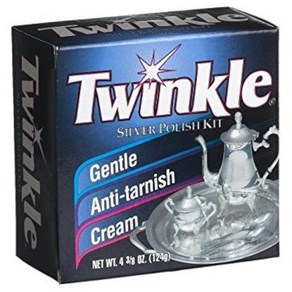 Twinkle Silve Polish Kit Gentle Anti-Tanish Ceam 4.38 oz 트윙클 실버 폴리시 키트 부드러운 변색 방지 크림 4.38온스(2팩, 2개, 4.38 Ounce (Pack of 2)