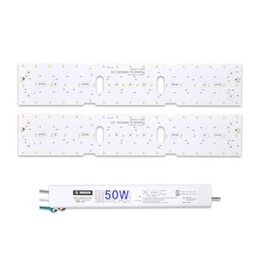 케빈라이팅 국산 삼성칩 조명 거실등 리폼 LED 모듈 거실주방등 50W 580x97mm(2장)