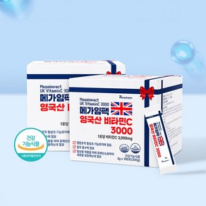 [렉스팜] 메가임팩 영국산 비타민C 3000 3g 100포 1박스, 300g