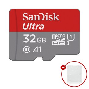 샌디스크 마이크로SD카드 Ulta A1 울트라 SDSQUA4-032GB + SD카드 케이스, 1개, 32GB