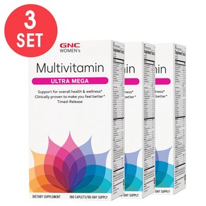 GNC [3개 SET] 여성용 울트라 메가 철분 포함 180정 Womens Ulta Mega with Ion (180cts), 3개