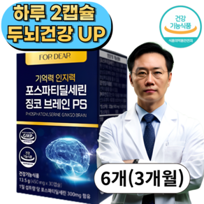 포디어 포스파티딜세린 식약처인증 뇌 건강 징코 브레인 PS 두뇌건강 수험생 기억력 인지력